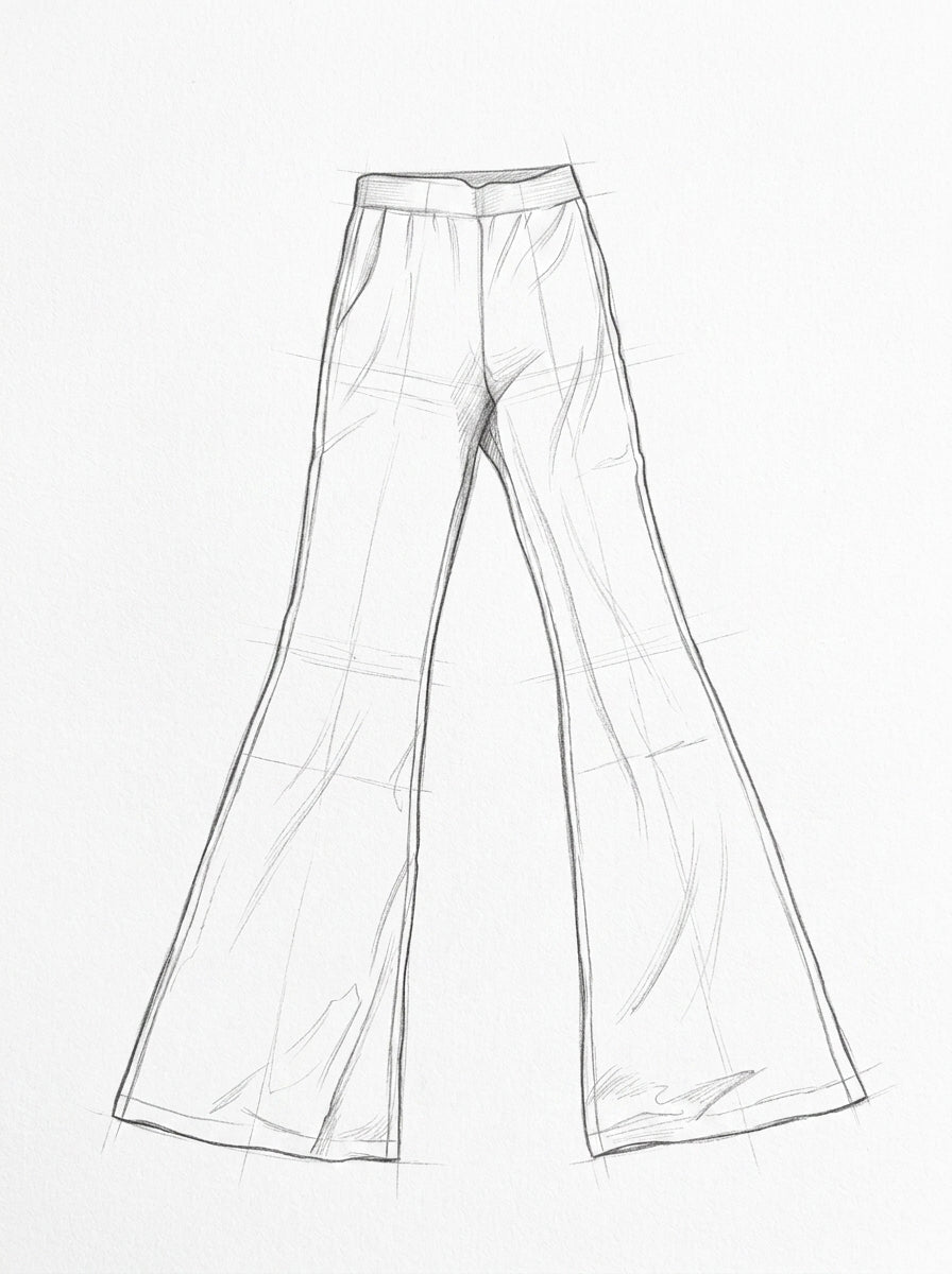 Rib Flared Pant